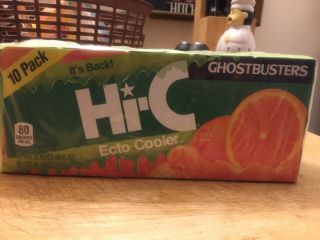 Hi - C Ecto Cooler Ghostbusters Very Limited Release 10 Pack Juice Boxes Slimer
