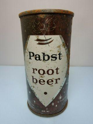 10oz.  Pabst Root Beer Flat Top Soda Pop Can Milwaukee,  Wisconsin