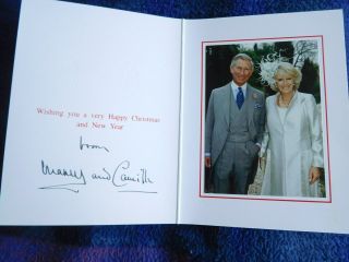 Prince Charles And Camilla - Rare 2016 Christmas Card