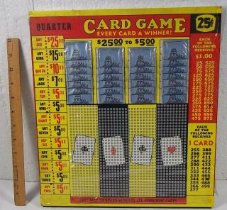 Card Game Gambling Punch Board Trade Stimulator Bingo Bar Casino 1300