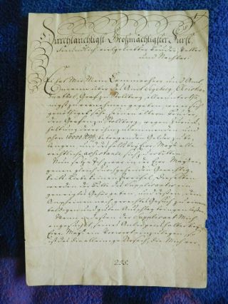 King Frederick V King Of Denmark,  Good Signed Document From 1753