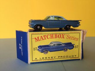 Matchbox Lesney Moko No.  57 Chevrolet Impala W/box