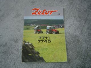 Zetor 7711 7745 Tractor Brochure