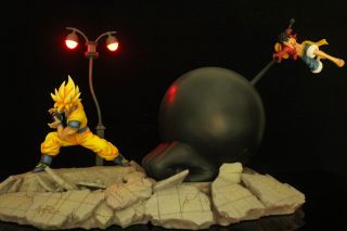 Dragonball One Piece Goku Vs Luffy Battle Diorama Statue Led Exclusive Ver Djus1