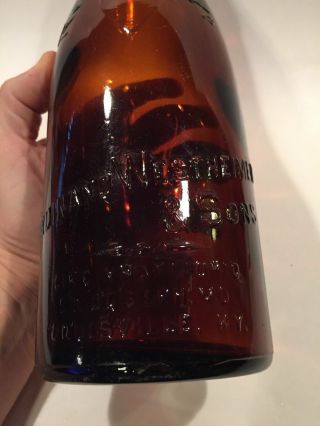 1887 Rare 12in Red Top Rye Ferdinand Westheimer & Sons Champaign Bottle Lb - 0596
