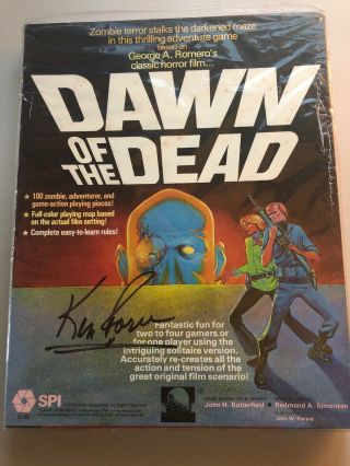 Dawn Of The Dead - Board Game 1978 - Signed By Ken Foree - Rare - Zombies