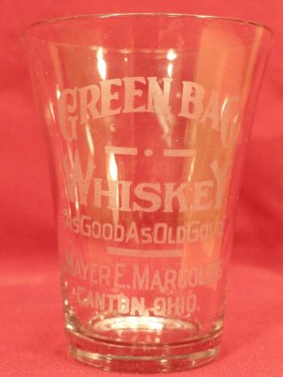 Pre Prohibition Thin Wall Shot Glass Mayer E Margolies Canton Ohio Pro Antique