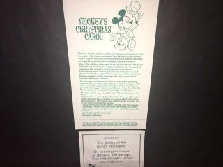 Walt Disney Limited Edition Cel - - Scrooge McDuck - - Mickey ' s Christmas Carol 5