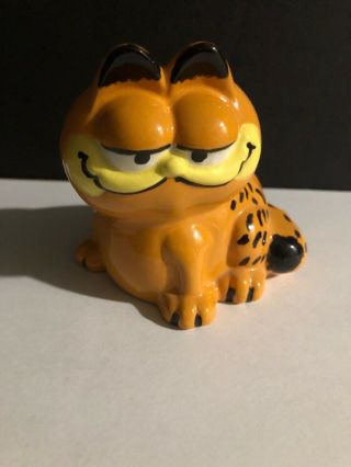 Vintage Garfield The Cat Ceramic 80s Cartoon Figure