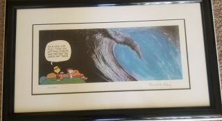 Charles Schulz Limited Edition Lithograph " The Wave " Signed