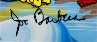 Hanna Barbera Hand Painted Cel Signed Flintstones Bedrock Animation 5