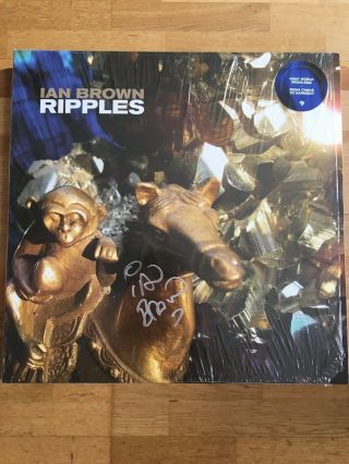 Ian Brown Ripples Lp Singed White Vinyl Edition