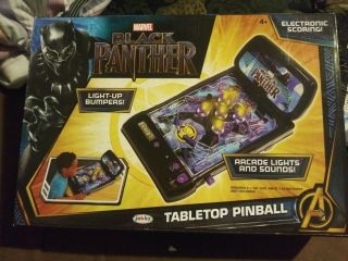 Marvel Black Panther Tabletop Pinball Electronic Scoring Arcade Lights & Sounds
