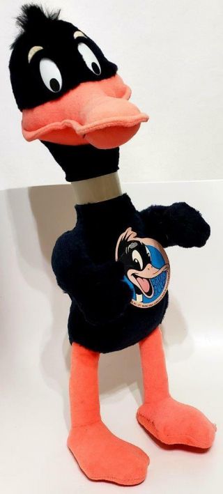 Vintage 1971 Daffy Duck Stuffed Plush Toy Warner Bros By Mighty Star 19 " Tall