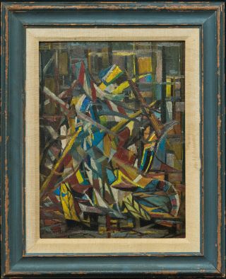Agnes Weinrich (1873 - 1946) Massachusetts/iowa Listed Artist Abstract Oil