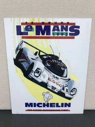 Peugeot Metal Sign Le Mans Michelin Tire
