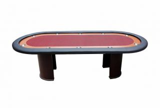 96 " Poker Table 10 Player Half Moon Legs,  Speed Cloth Color Choices