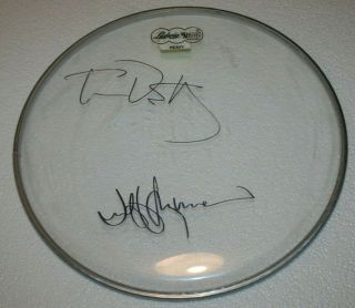 Tom Petty Jeff Lynne Hand Signed Autographed Drumhead W/coa - The Heartbreakers