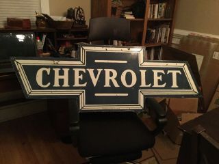Large Chevrolet Bow Tie Double Sided Advertising Sign 2