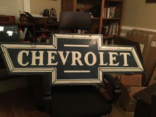 Large Chevrolet Bow Tie Double Sided Advertising Sign 3