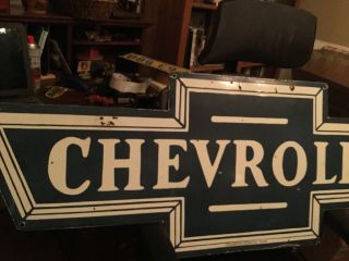 Large Chevrolet Bow Tie Double Sided Advertising Sign 5