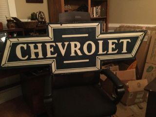 Large Chevrolet Bow Tie Double Sided Advertising Sign 6