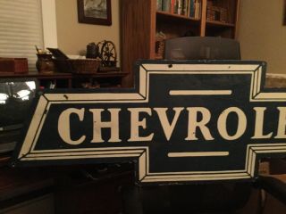 Large Chevrolet Bow Tie Double Sided Advertising Sign 8