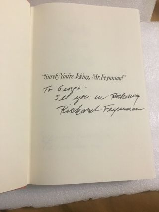 Richard Feynman Signed Book “surely You’re Joking,  Mr.  Feynman ”