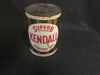 Vintage Oil Can KENDALL Motor Oil 3