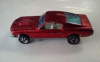 G - 10 Redline Hot Wheels 1967 Custom Mustang,  This Is A One