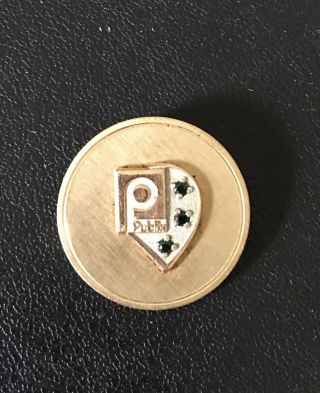 Publix Grocery Market Store Award Pin Emeralds,  Gold Filled