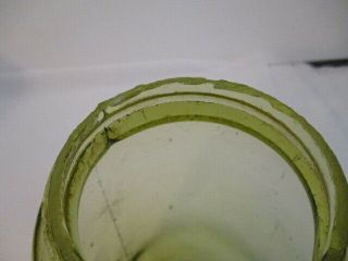 Vtg/Antique Mason ' s CFJ Quart Canning Jar - 1858 - Light Amber/Olive Green/Honey 5