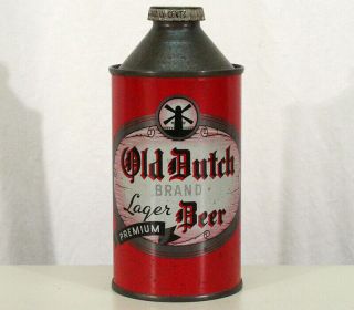 Old Dutch Brand Premium Lager Cone Top Beer Can Metropolis York City Nyc Ny