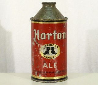 Horton Ale Irtp •high - Profile• Cone Top Beer Can,  Bottle Cap York City Nyc Ny