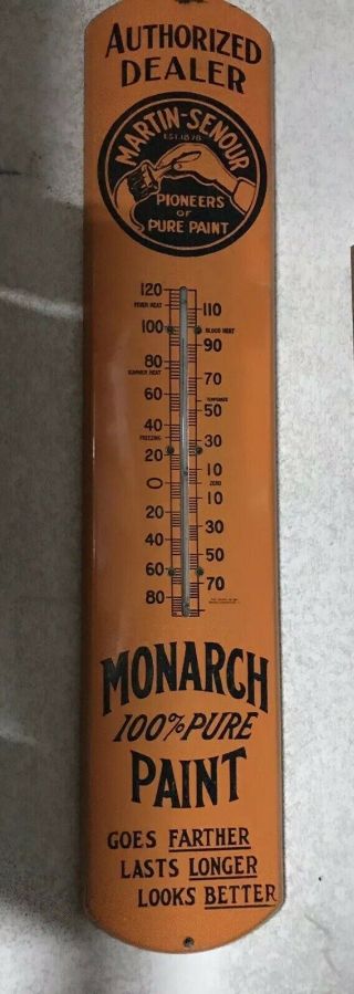 Martin Senour Monarch Paint Thermometer