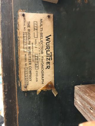 Rare Wurlitzer Victory 1942 Jukebox 11