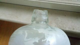 RARE CLEAR EARLY DIP MOLD BLOWN FOOTED CASE GIN BOTTLE DUG IN 1860s PRIVY 7