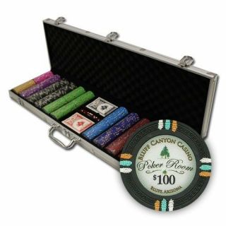 600 Bluff Canyon 13.  5g Clay Poker Chips Set With Aluminum Case - Pick Chips