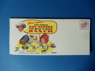 1955 Official Roy Rogers Double R Bar Ranch Post Cereal Advertising Display
