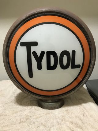 Tydol Gas Pump Globe.  15 Inch Globe