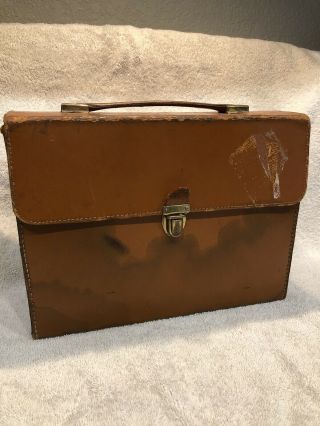 Vintage Homa Leather Travel Bar Set Case Scotty Dog