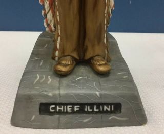 Vintage University Of Illinois Chief Illiniwek Illini Decanter 12.  5” 3