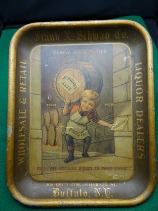 Frank X.  Schwab Co.  Advertising Beer – Liquor Serving Tray