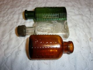 3 Antique Bottles,  Owl Drug Co. ,  The Sun Drug Co. ,  And A Bottle Marked Poison