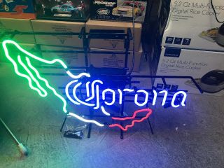 29x19.  5 Corona Mexico Country Map Handcraft Neon Sign Beer Bar Light Fast Ship