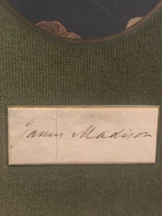 James Madison Autograph Authenticated President 2