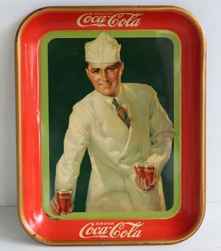 1927 Soda Jerk Coca Cola Tray Fountain Server Sign