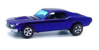 1968 Hot Wheels Redline Custom Mustang Spectraflame Purple With Dark Interior