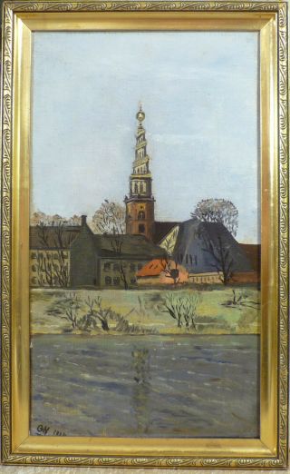 Gerhard Heilmann Scenery From Copenhagen With " Vor Frelser Kirke ".