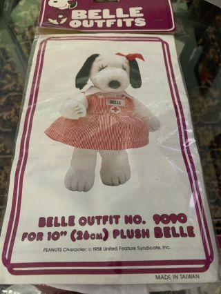 Vintage Snoopy Belle Outfit Candy Striper Nurse Fits 10 " 9090 In Package Nip